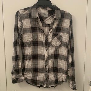 Rails grey plaid shirt